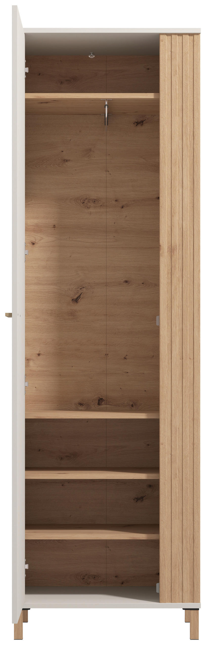 GARDEROBE 5-teilig  in 220/192,5/40 cm  - Kaschmir/Eiche Artisan, Basics, Glas/Holzwerkstoff (220/192,5/40cm) - Carryhome