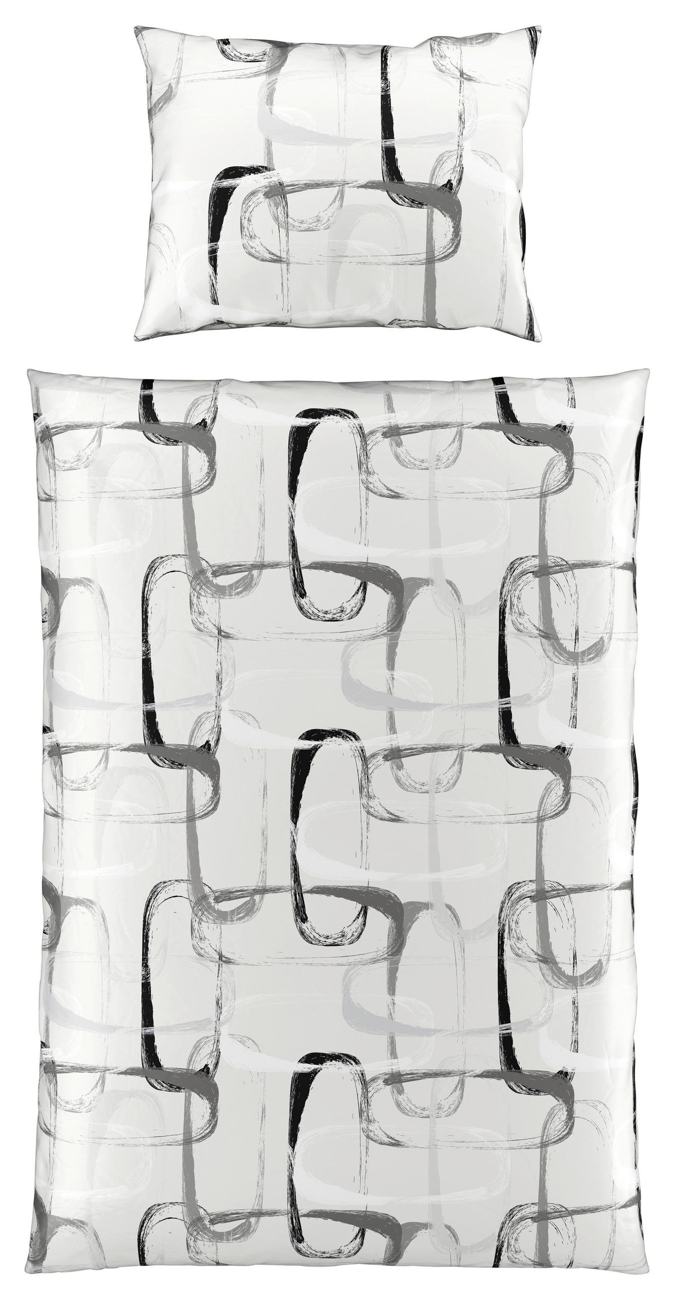 Bettwäsche 140x200 cm Jule Satin, Grau