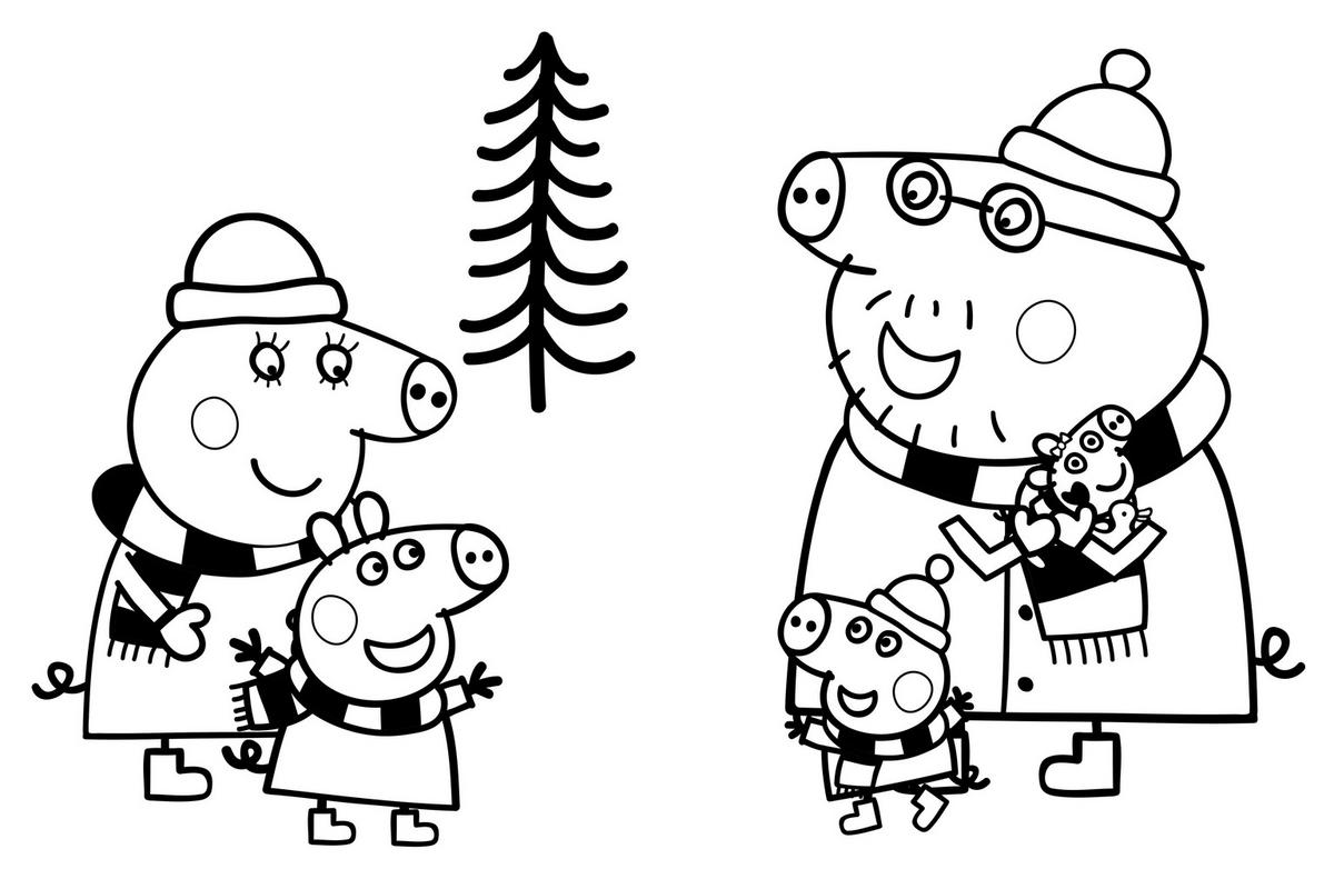 MALBUCH Peppa Wutz Ausmalbilder: Mein Weihnachtsmalbuch  - Multicolor, Basics, Papier (21/28/0,5cm)