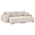 BIGSOFA Flachgewebe Beige  - Beige/Schwarz, KONVENTIONELL, Kunststoff/Textil (250/72/145cm) - Carryhome