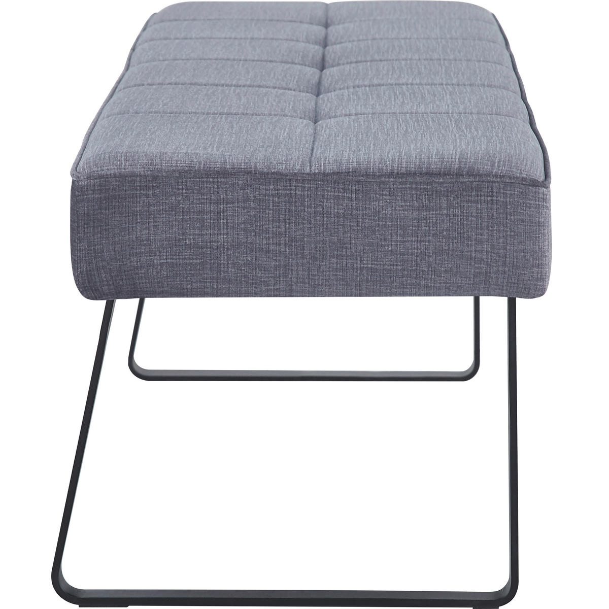 SITZBANK in Metall, Textil Dunkelgrau  - Dunkelgrau/Schwarz, KONVENTIONELL, Textil/Metall (140/49/47cm) - MID.YOU