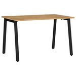 SCHREIBTISCH 120/80/75 cm  in Schwarz, Eichefarben  - Eichefarben/Schwarz, MODERN, Holzwerkstoff/Metall (120/80/75cm) - Novel