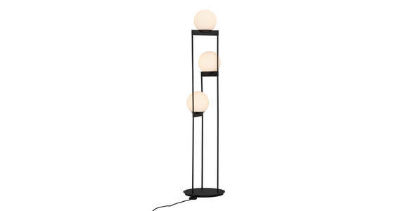 STEHLEUCHTE 37/163 cm - Schwarz, Design, Glas/Metall (37/163cm) - Dieter Knoll