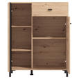 GARDEROBE 6-teilig  in 240/192,5/40 cm  - Schwarz/Eiche Artisan, Basics, Holzwerkstoff/Textil (240/192,5/40cm) - Carryhome