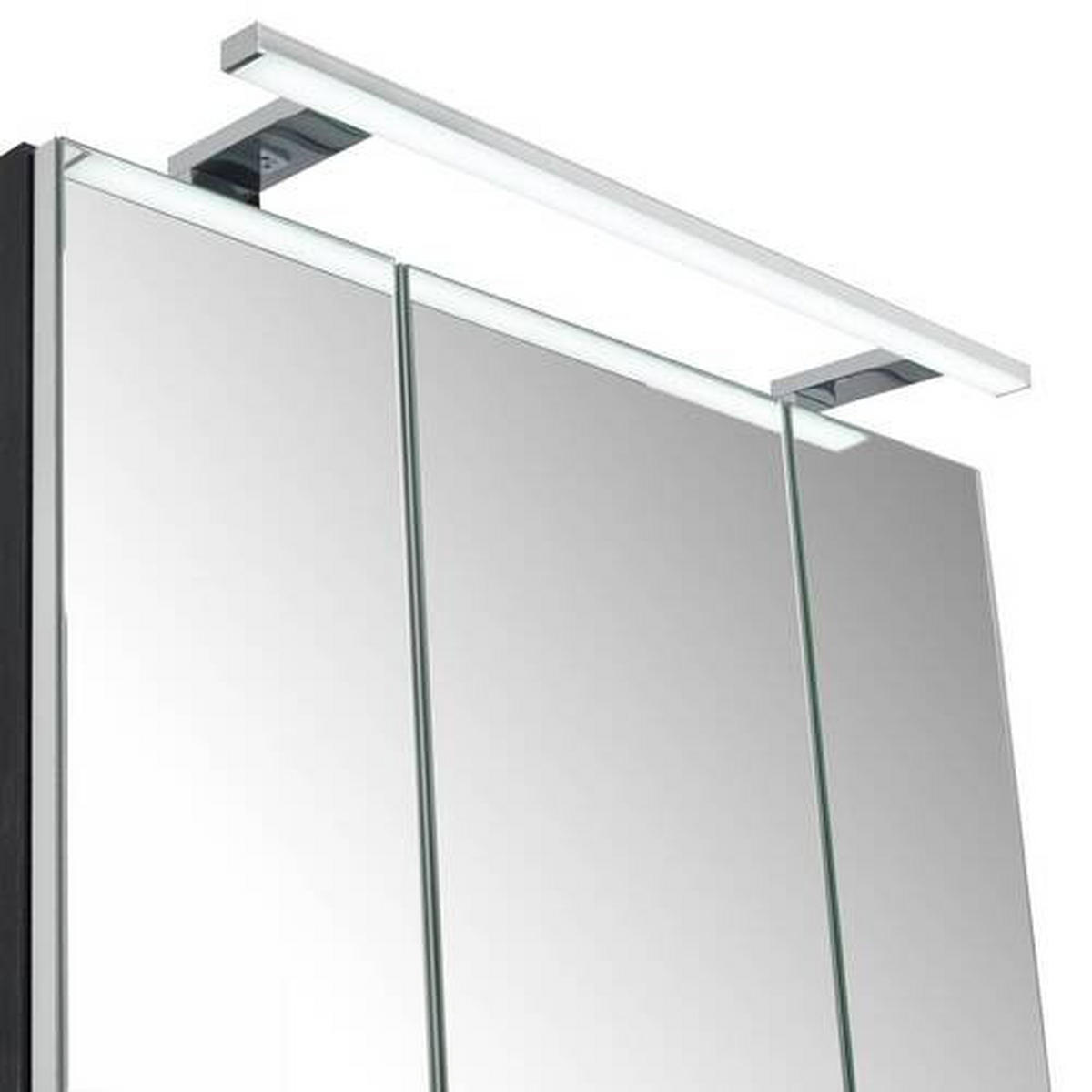 BADEZIMMER 3-teilig  in 72 cm  - Dunkelgrau/Weiß, Design, Keramik/Holzwerkstoff (72cm) - Novel