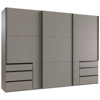 SCHWEBETÜRENSCHRANK  in Grau, Sahara  - Schwarz/Grau, MODERN, Holzwerkstoff/Metall (300/216/65cm) - MID.YOU