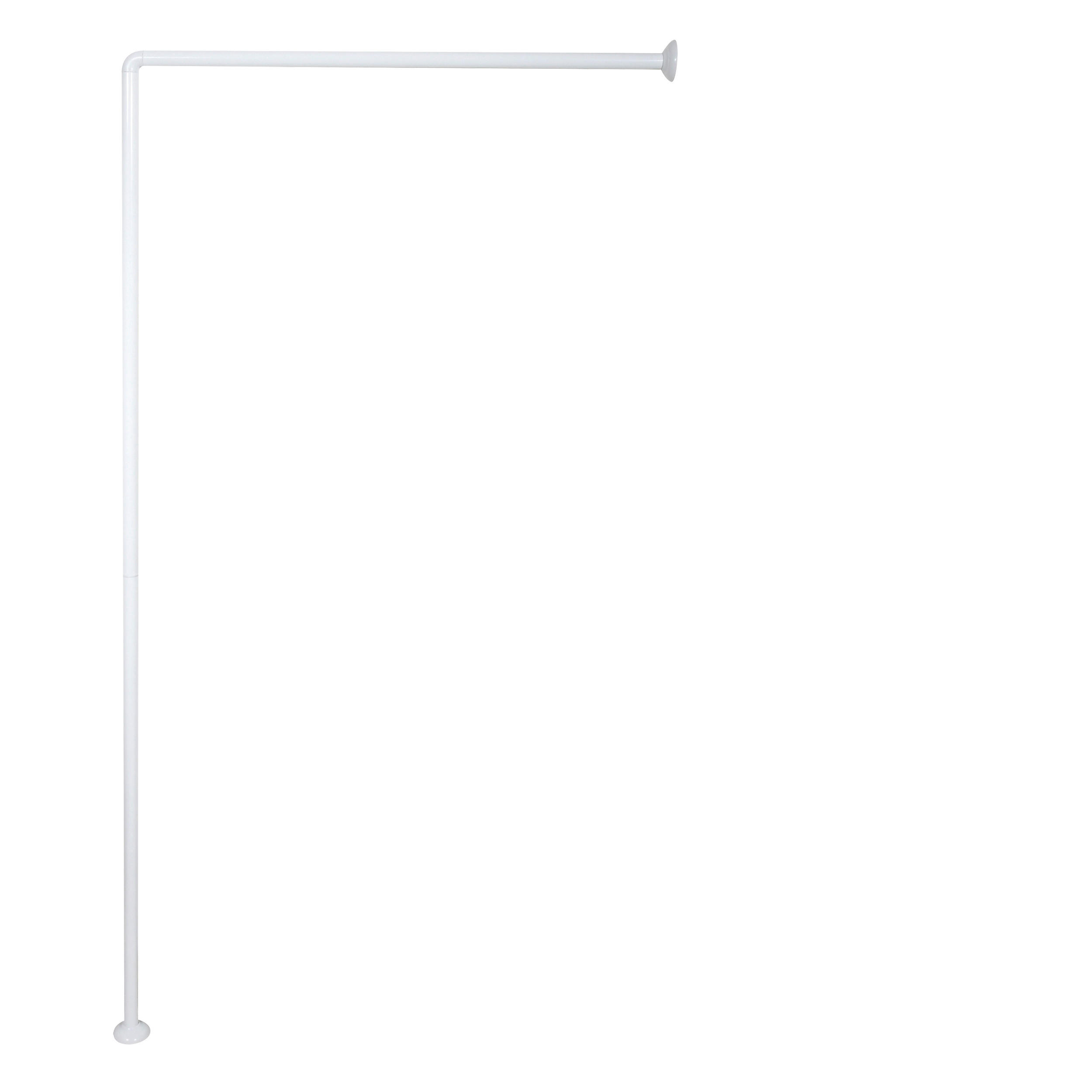 DUSCHVORHANGSTANGE 95 cm  - Weiß, Basics, Metall (95cm) - MSV