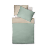 KÉTOLDALAS ÁGYNEMŰHUZAT 140/200 cm  - zöld/homok, Basics, textil (140/200cm) - Fleuresse