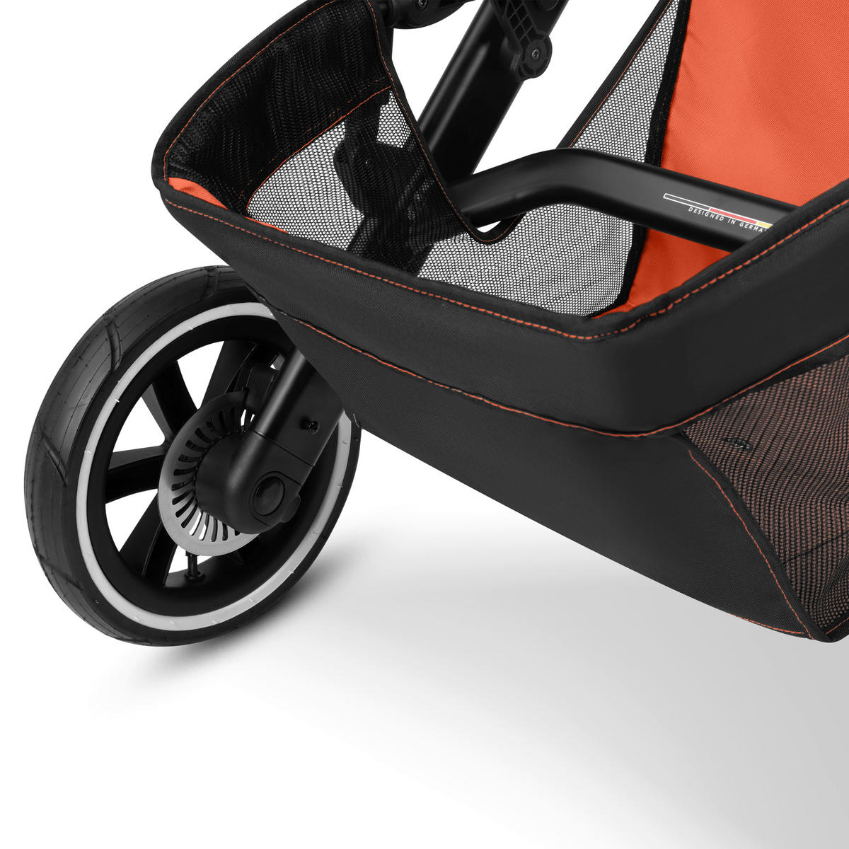 KOMBIKINDERWAGEN  SALSA RUN  CARROT  - Schwarz/Orange, Basics, Textil/Metall (95/63/109cm) - ABC Design