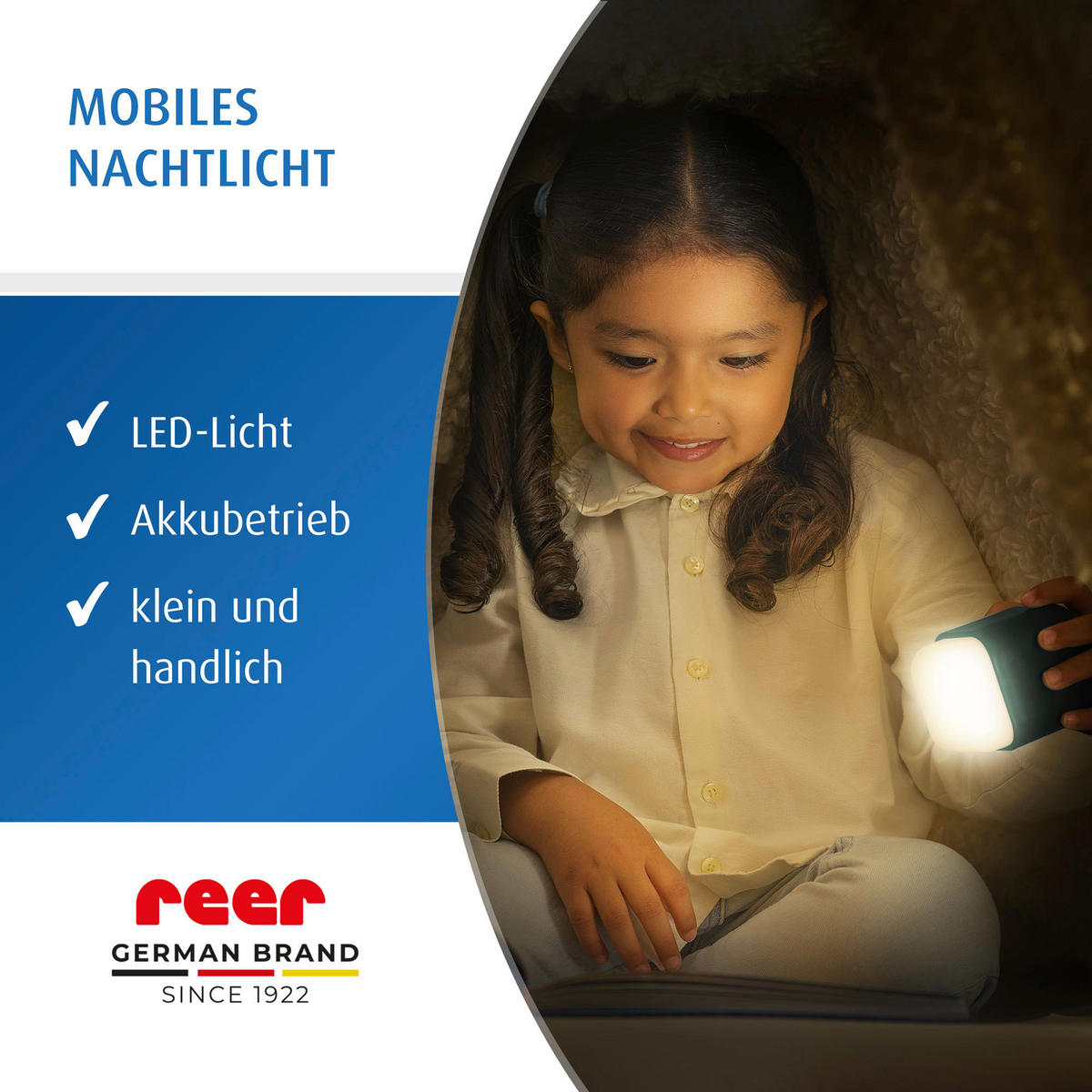 KINDER-NACHTLICHT 6/7,5/6 cm   - Hellgrün, Basics, Kunststoff (6/7,5/6cm) - Reer