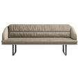 SITZBANK 255/89/68 cm Flachgewebe Sandfarben Metall  - Sandfarben/Schwarz, Design, Textil/Metall (255/89/68cm) - Dieter Knoll