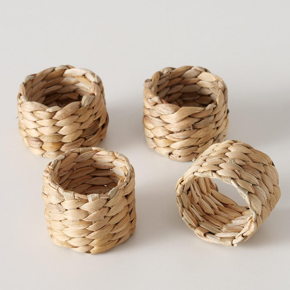 SERVIETTENRING   4 Stück  - Naturfarben, Basics, Naturmaterialien (4,5/3,5cm)