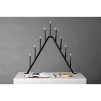 ADVENTSKERZENHALTER - Schwarz, Basics, Kunststoff/Metall (64/64/7cm) - P & B