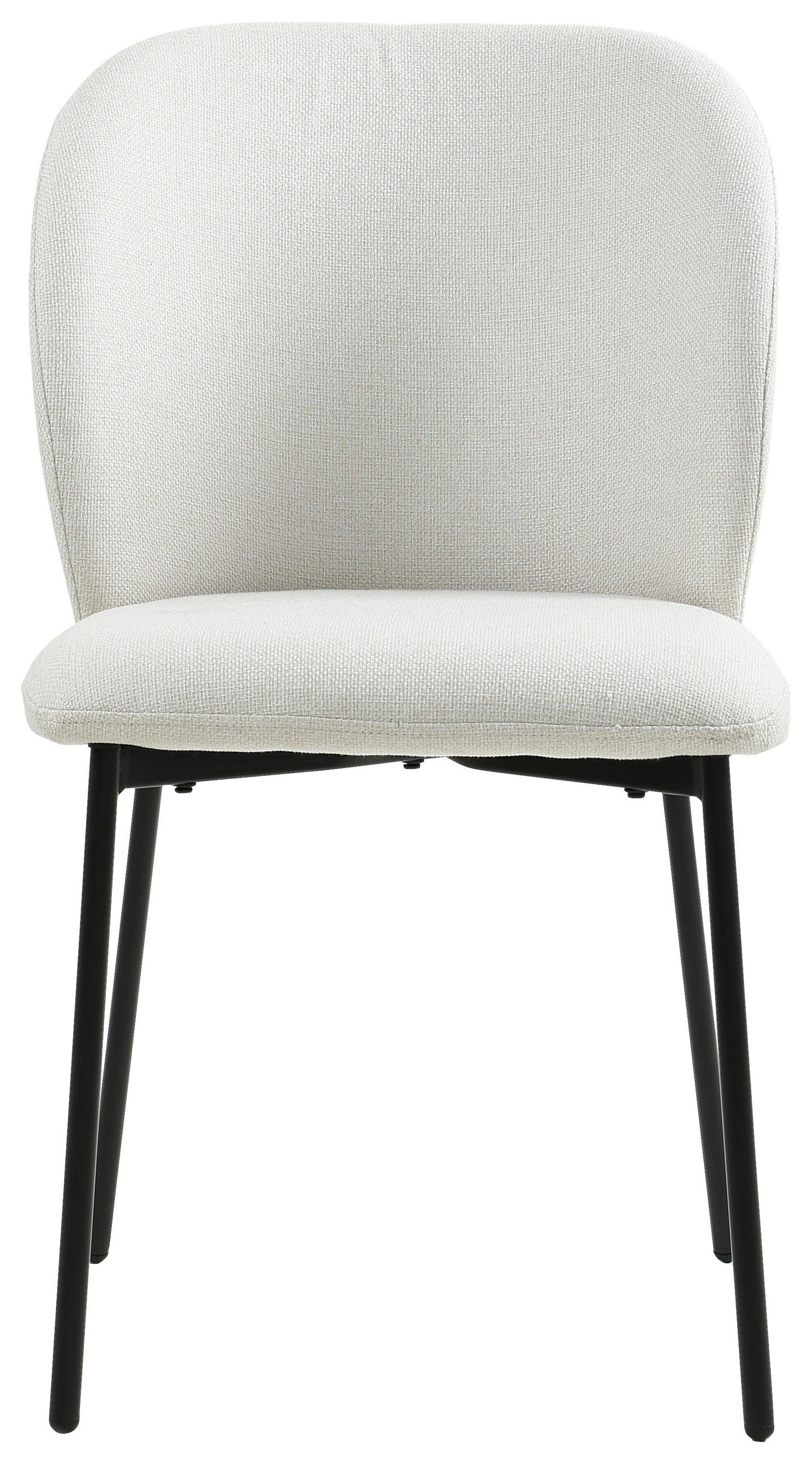 STUHL Leinenoptik Schwarz, Beige Pappel Sperrholz  - Beige/Schwarz, Design, Holz/Textil (49/84,5/58cm) - Carryhome