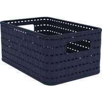 KOŠÍK tmavomodrá - tmavomodrá, Basics, plast (36,8/27,8/19,1cm)