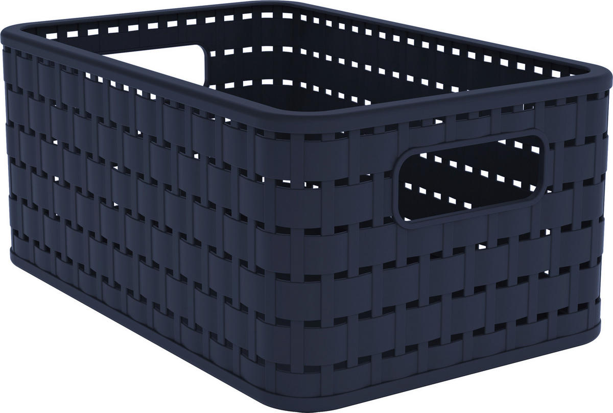 KOŠÍK tmavomodrá - tmavomodrá, Basics, plast (36,8/27,8/19,1cm)