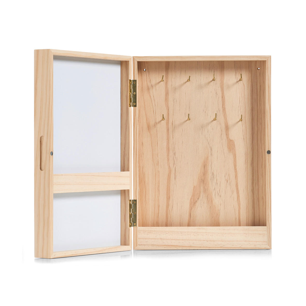 SCHLÜSSELKASTEN Naturfarben, Weiß  - Naturfarben/Weiß, Basics, Naturmaterialien (42/30/8cm) - Zeller Present