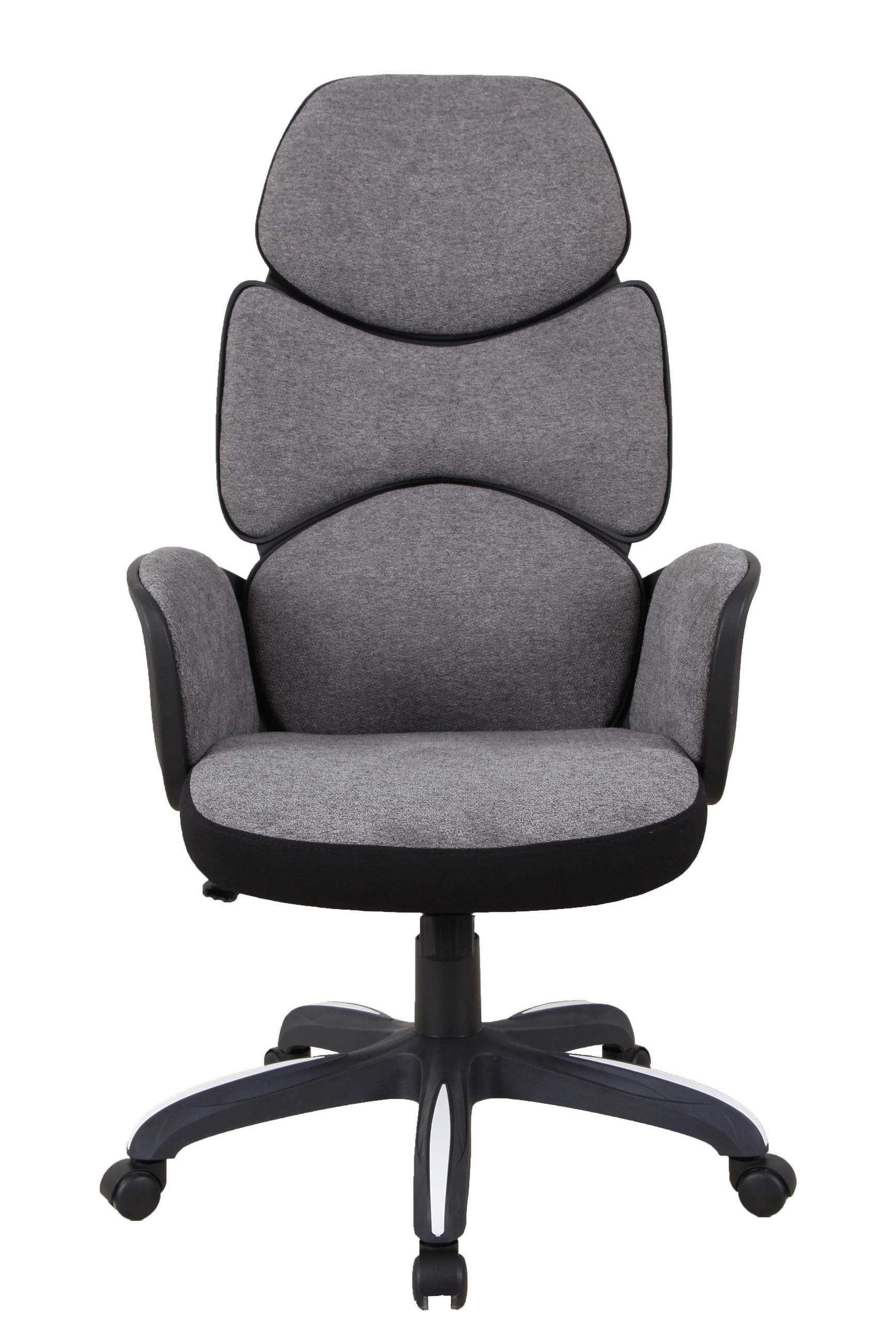 DIREKTORSKA STOLICA  siva, crna, bela   - siva/bela, Konvencionalno, metal/tekstil (64/118,5-128/69cm) - Carryhome