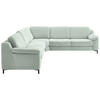 ECKSOFA in Chenille Hellgrün  278/278 cm  - Schwarz/Hellgrün, Design, Textil/Metall (278/278cm) - Valdera