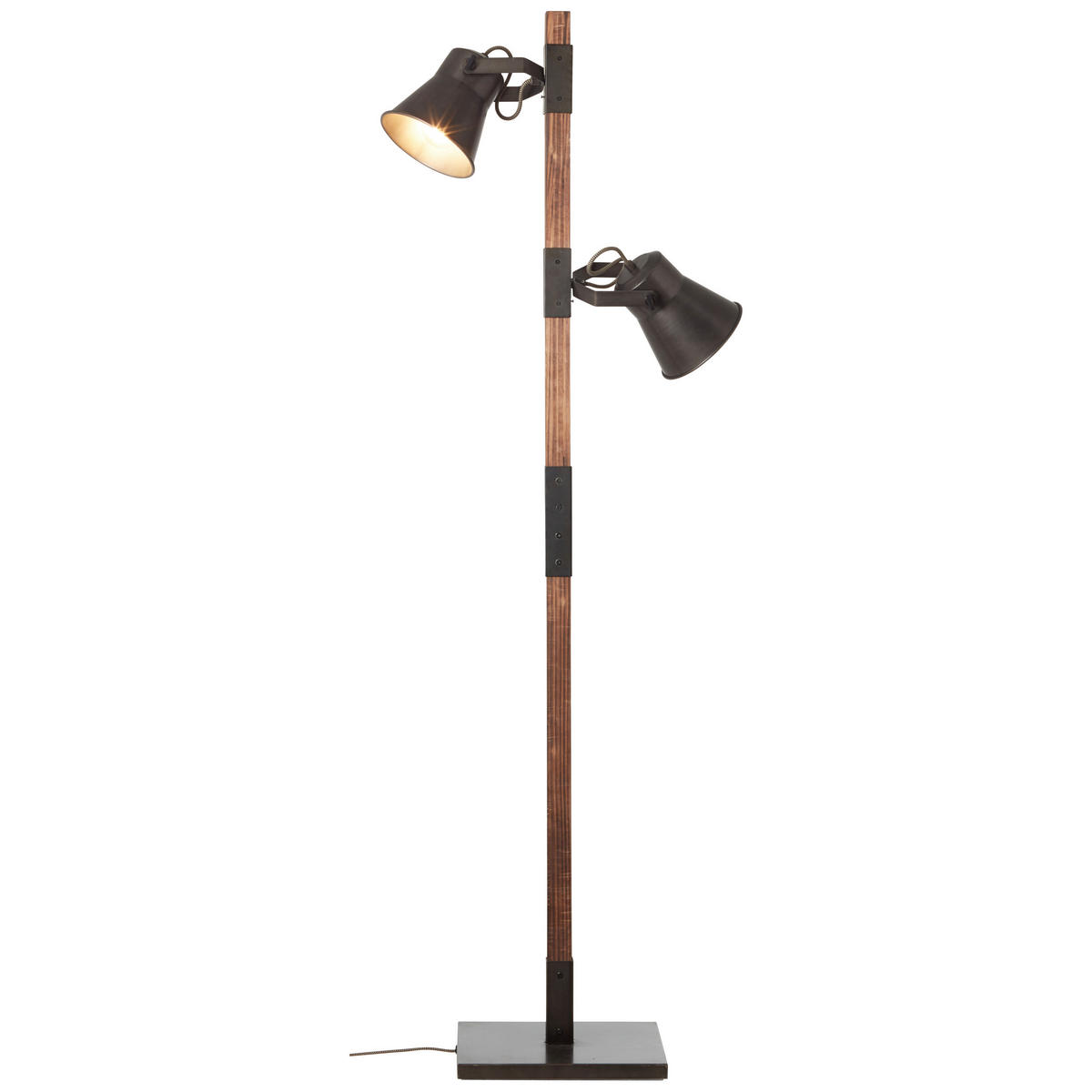 STEHLEUCHTE  51/153,5 cm   - Schwarz, Design, Holz/Metall (51/153,5cm) - Brilliant