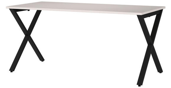 SCHREIBTISCH 160/80/75 cm  in Schwarz, Kaschmir  - Kaschmir/Schwarz, MODERN, Holzwerkstoff/Metall (160/80/75cm) - Novel