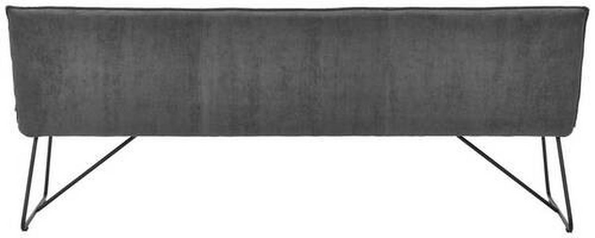 SITZBANK in Textil Anthrazit  - Anthrazit/Schwarz, Design, Textil/Metall (220/88/66cm) - Johann Jakob