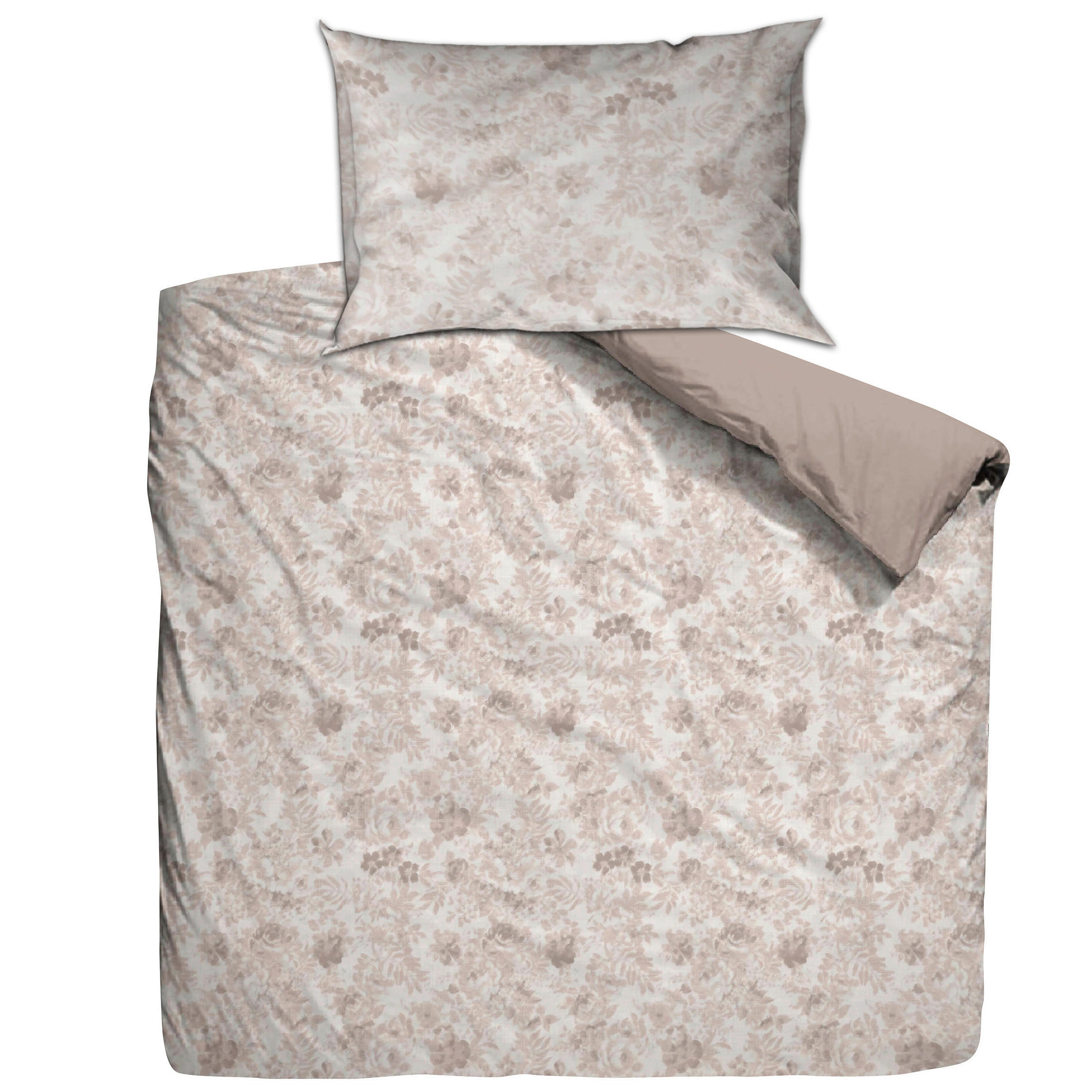 BETTWÄSCHE Renforcé 155/220 cm  - Beige, Basics, Textil (155/220cm)