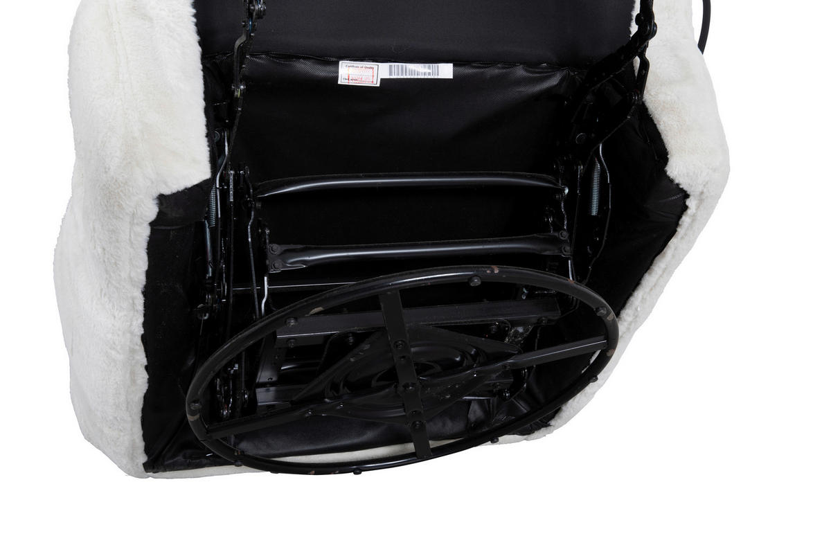 GUNGSTOL i vävt tyg cremefärgad  - svart/cremefärgad, Modern, metall/textil (91,4/92,7/107,9cm) - Livetastic