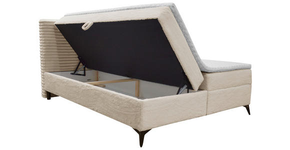 BOXBETT 180/200 cm in Beige - Beige/Schwarz, Design, Holz/Holzwerkstoff (180/200cm) - Xora