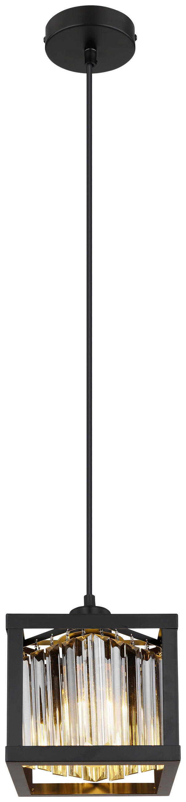 FÜGGŐLÁMPA 17/17/120 cm  - fekete, Basics, műanyag/fém (17/17/120cm)
