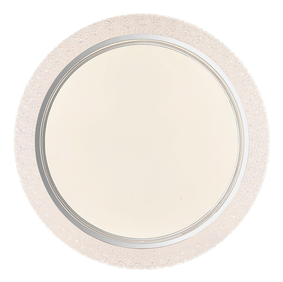PLAFONIERĂ CU LED - străveziu/opal, Basics, plastic/metal (40/8cm) - Globo