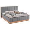 POLSTERBETT Beleuchtung Grau 180/200 cm  - Eichefarben/Grau, Design, Holzwerkstoff/Textil (180/200cm) - Chameo