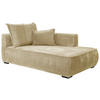 RÉCAMIERE in Cord Beige  - Beige/Schwarz, Design, Holz/Textil (207/75/121cm) - MID.YOU