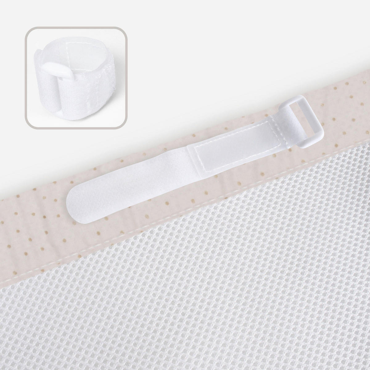 NESTCHEN babybay Nestchen 3D Mesh  - Beige, Basics, Naturmaterialien (200/24/2cm) - Tobi