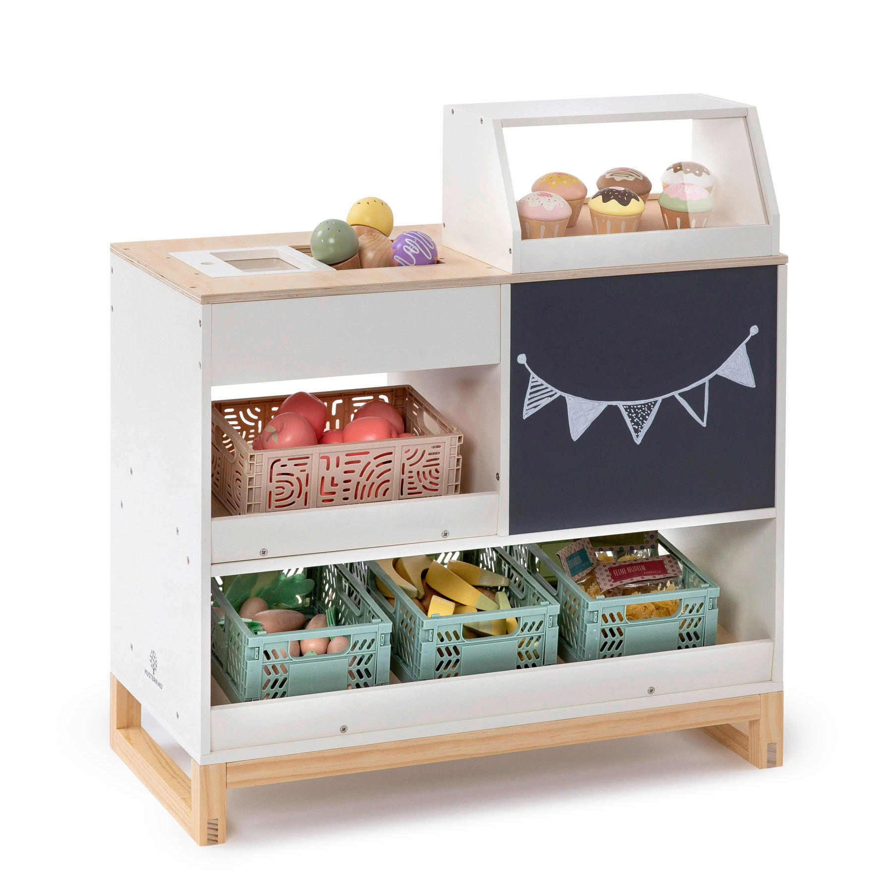 KAUFLADEN - Naturfarben/Weiß, Basics, Holz (59/30/64cm) - MUSTERKIND