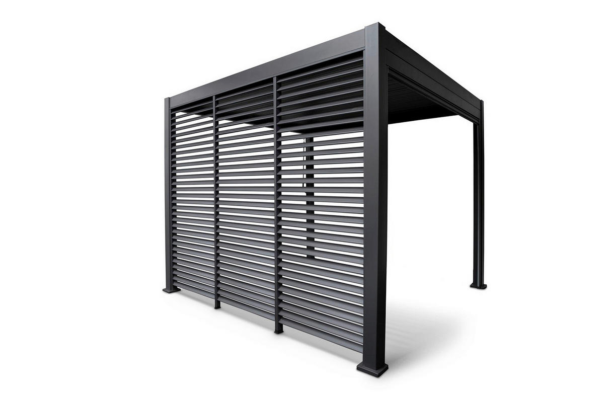 PERGOLA-SEITENTEIL  - Anthrazit, MODERN, Metall (113,3/240/10cm) - Gardenson