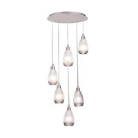 HÄNGELEUCHTE 50/150 cm  - Weiß/Nickelfarben, KONVENTIONELL, Glas/Metall (50/150cm) - Eglo