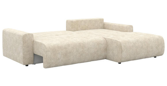 ECKSOFA in Webstoff Naturfarben  - Schwarz/Naturfarben, KONVENTIONELL, Kunststoff/Textil (270/192cm) - Carryhome