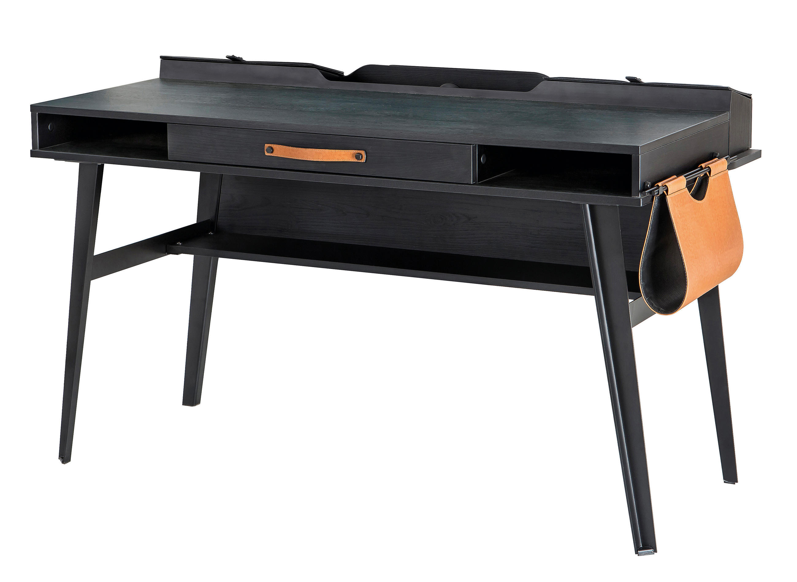 SCHREIBTISCH 134/80/62,5 cm  in Schwarz  - Schwarz, MODERN, Holzwerkstoff (134/80/62,5cm) - Boxxx