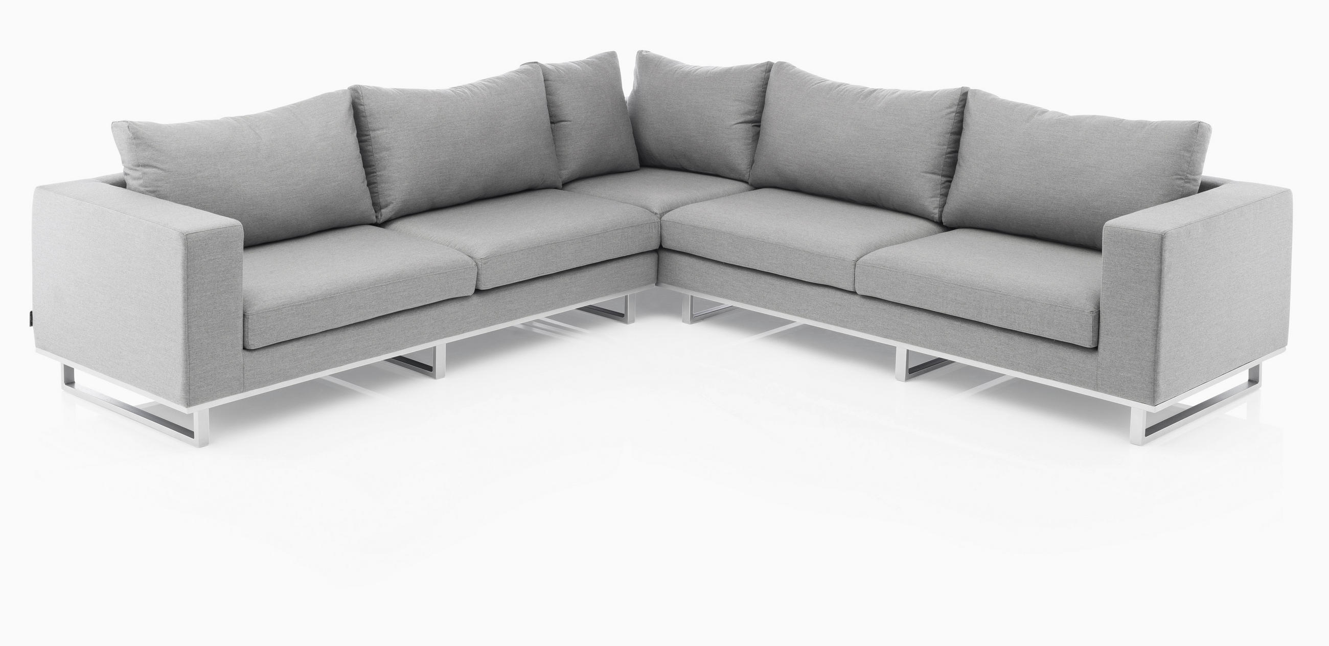 LOUNGEGARNITUR 288/217 cm Aluminium  - Silberfarben/Hellgrau, Basics, Kunststoff/Textil (288/217cm) - Kettler