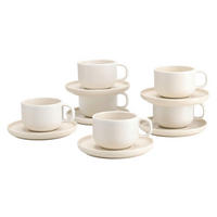 SADA ŠÁLOK 12-dielne - biela, Trend, keramika (240ml) - Creatable