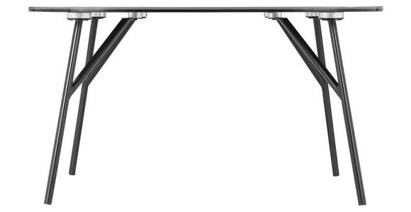 COUCHTISCH Klarglas 75/75/40 cm quadratisch Grau, Schwarz - Schwarz/Grau, Basics, Glas/Keramik (75/75/40cm) - Xora