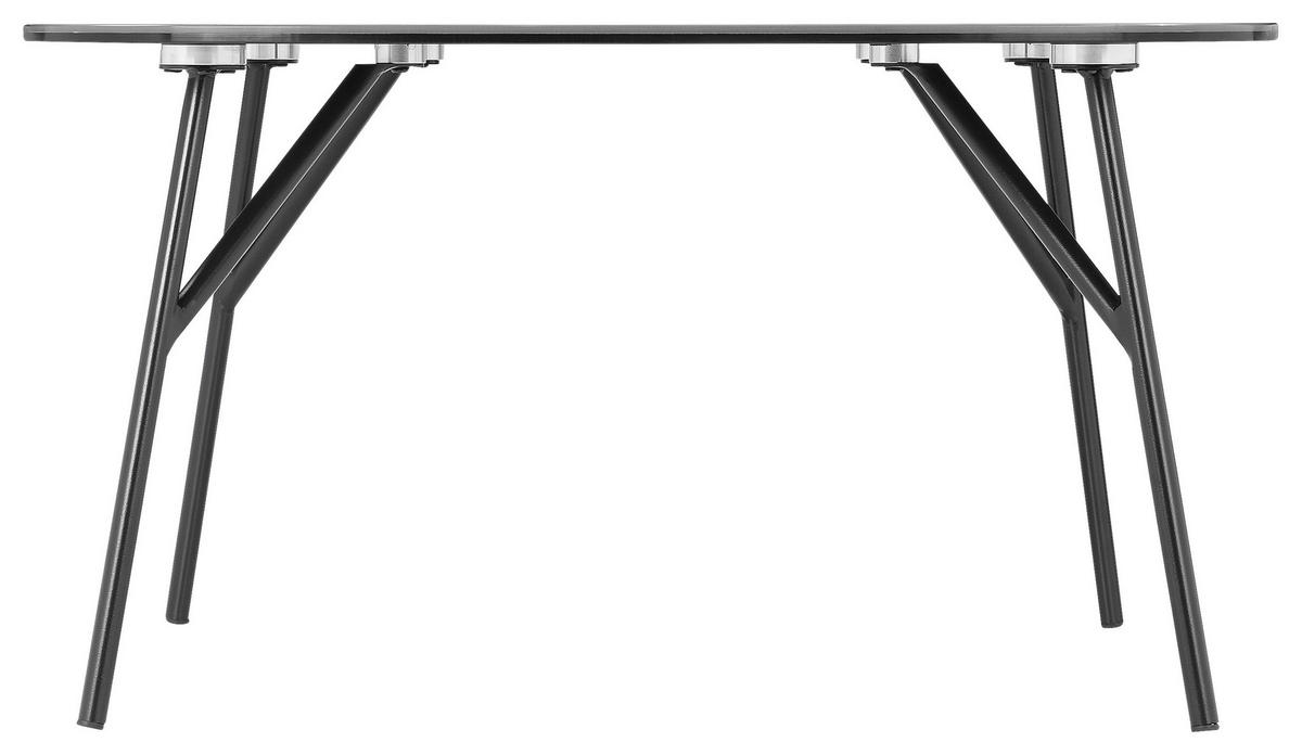 COUCHTISCH Klarglas 75/75/40 cm quadratisch Grau, Schwarz  - Schwarz/Grau, Basics, Glas/Keramik (75/75/40cm) - Xora