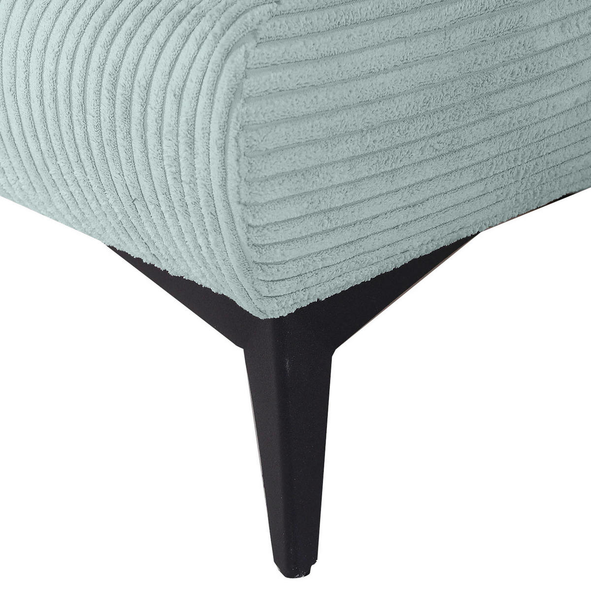 SCHLAFSOFA Cord Mintgrün  - Schwarz/Mintgrün, KONVENTIONELL, Textil/Metall (200/78/95cm) - home24