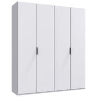 GARDEROB MED VIKDÖRRAR 200/236/58 cm 2-dörrar - vit/svart, Design, trämaterial (200/236/58cm) - Boxxx