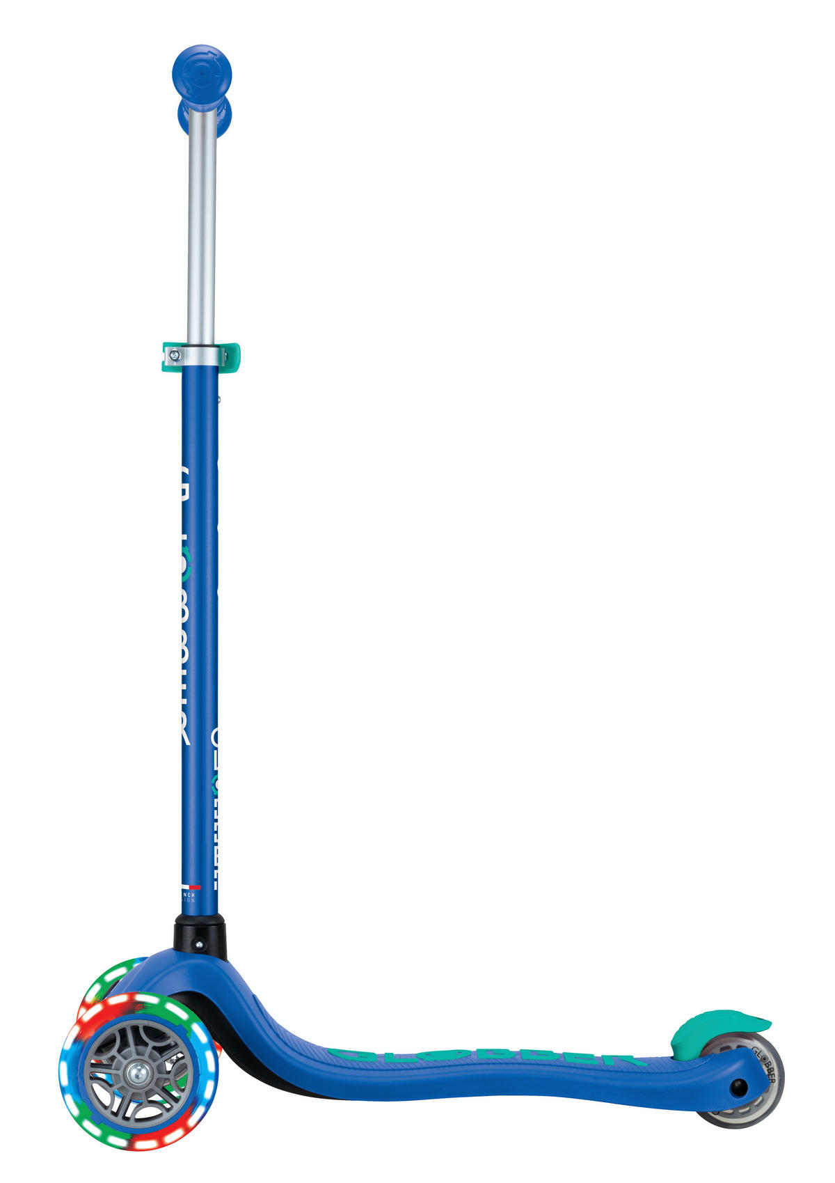 KINDERSCOOTER PRIMO PLUS LIGHTS  - Dunkelblau, Basics, Kunststoff (57.5/28/82,5cm) - GLOBBER