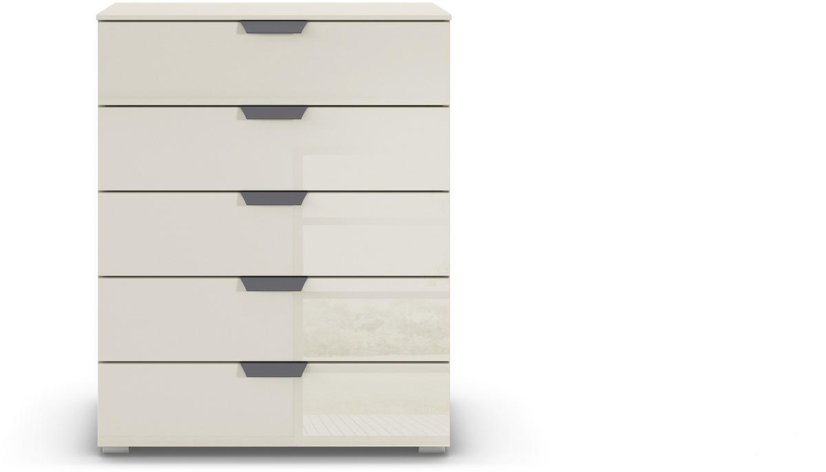 KOMMODE  in 80/100/43 cm  - Champagner/Dunkelgrau, Design, Glas/Holzwerkstoff (80/100/43cm) - Carryhome