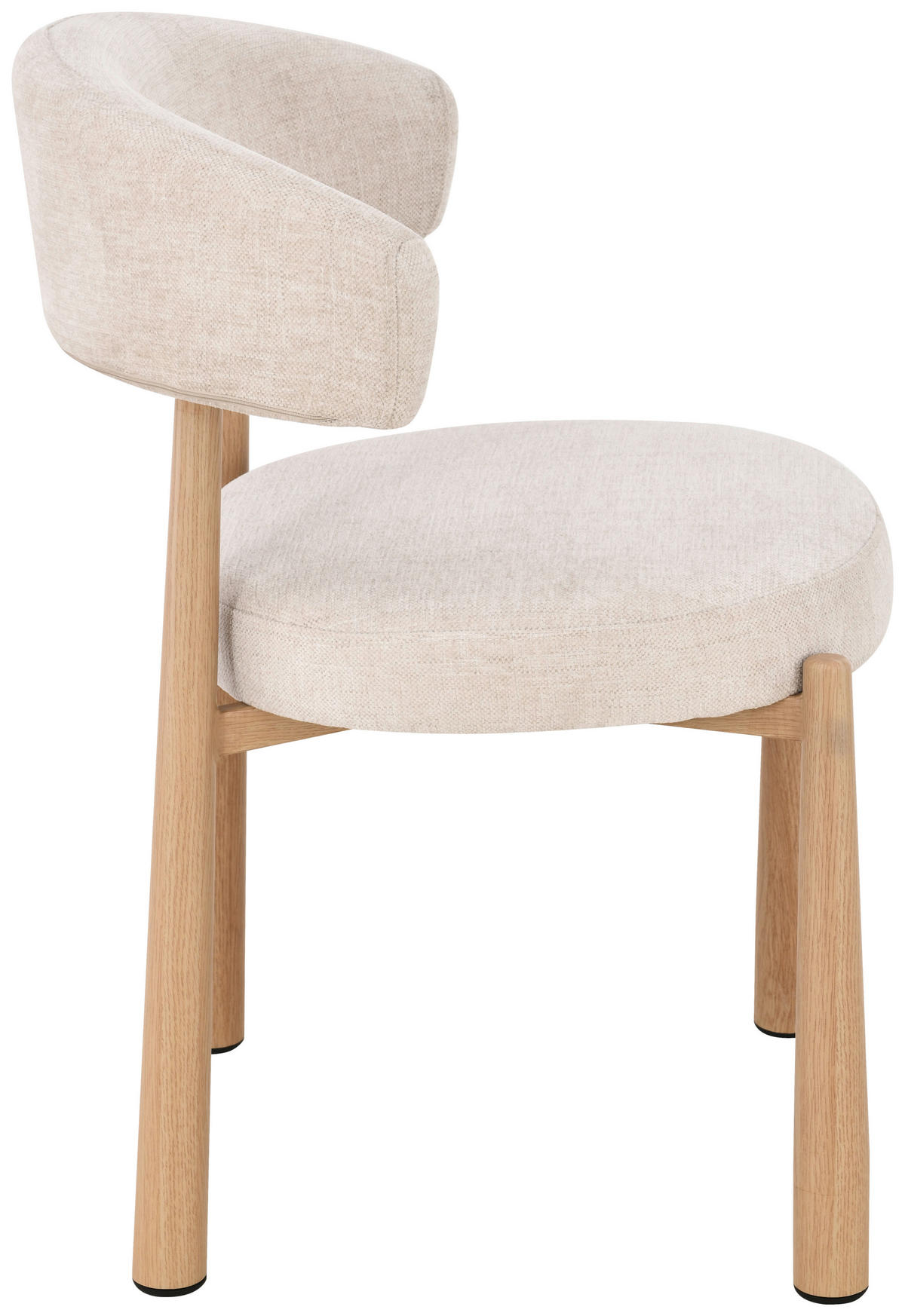 STUHL   Leinenoptik  Beige  - Eichefarben/Beige, MODERN, Holz/Textil (47/81/50cm) - Livetastic