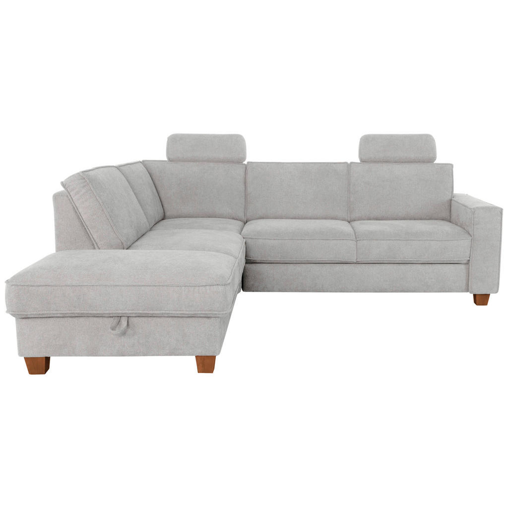 Thumbnail - Sit & More Ecksofa, Silber, Textil, Buche, massiv, 5,5-Sitzer, Ottomane links, L-Form, 236x213 cm, Goldenes M, Oeko-Tex®...