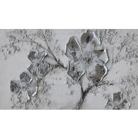 OBJEKTBILD Blumen 120/70 cm  - Silberfarben/Braun, LIFESTYLE, Holz/Textil (120/70cm) - Monee